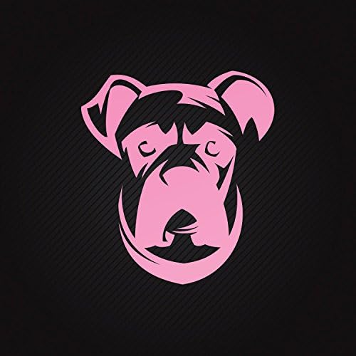 Decor Decal Dog Bulldog Head Durable Motorbike Speciality waterproof Pink (8 X 7.23 In)