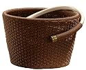 Suncast WHP80 Resin Wicker Garden Hose Pot with 80-Foot Hose Capacity (Hose not included)