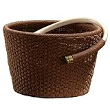 Suncast Resin Wicker Garden Hose Pot with 80