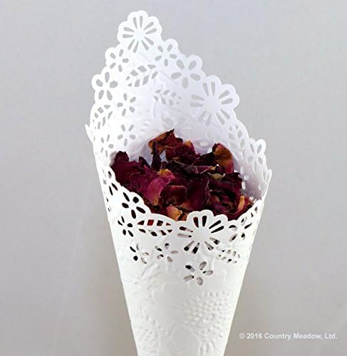 Wedding Confetti Cones with Red Rose Petals ~ Eco-Friendly ~ Gorgeous ~ As low as $4.95 each!