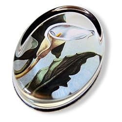 Calla Lily - Oval Glass Paperweight