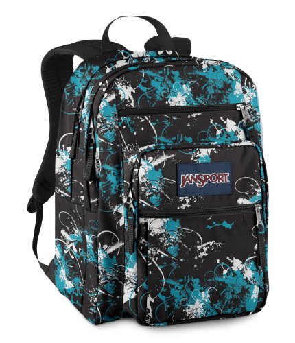 Jansport Big Student Backpack (Black/Cabesa Blue Flitter)