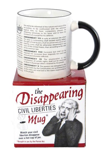 Disappearing Civil Liberties Mug Bill of Rights