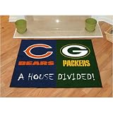 Chicago Bears / Green Bay Packers House Divided NFL All-Star Floor Mat (34x45)