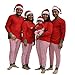 We Match! Plush Soft Deluxe Red & White Santa Hat - Infant Through Adult Sizes (3-6 Months)