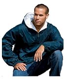 Mens Jacket with Flannel Lining Taffata Shell Hooded