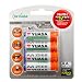 Yuasa 4-Pack of AA Ni-MH Rechargeable Batteries (2500mAh)