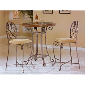 Redondo Bar Table With Wood Top by Bar Stools