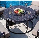 Girotavolo Granite Top Lounge Table With Fire Pit And Bowl