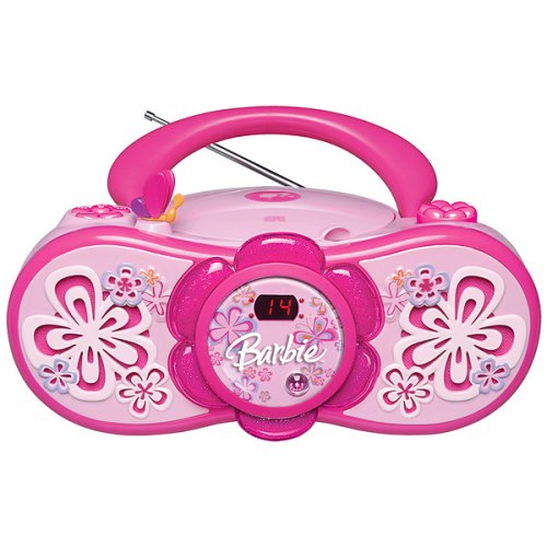 Barbie Bloombox BAR201 Portable CD Boombox with AM FM Radio