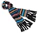 Isotoner Women's Hip Fairisle Knit Scarf,Black,One Size