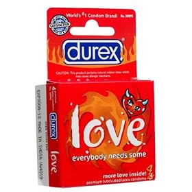 Durex Love Lubricated Condoms,4 Condoms