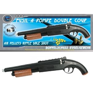 N;B 52150 SWAT SOFTAIR SCHROTFLINTE! DOPPELSCHUSS GEWEHR PISTOLE! SELTEN!