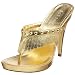 BCBGirls Women's George High Heel Thong,Gold,8 M US