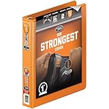 Wilson Jones Heavy Duty Round Ring View Binder with Extra Durable Hinge, 1 Inch, Customizable, Orange (W363-14-716)