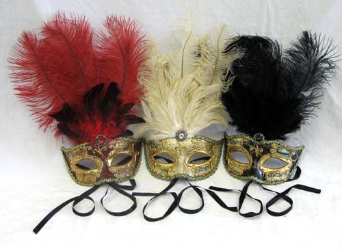 Venetian Masquerade Style Mask with Feathers 51TZ9hBC2SL Venetian Masquerade Style Mask with Feathers