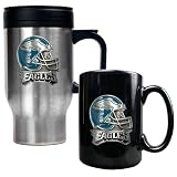 Philadelphia Eagles NFL Travel Mug & Ceramic Mug Set - Helmet logo