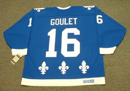 MICHEL GOULET Quebec Nordiques 1988 CCM Vintage Throwback Away Hockey Jersey, LARGE