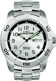 Timex Mens Expedition Stainless 10 Year Battery, Steel Bracelet, 100 Meter, Indiglo, Date, 46601