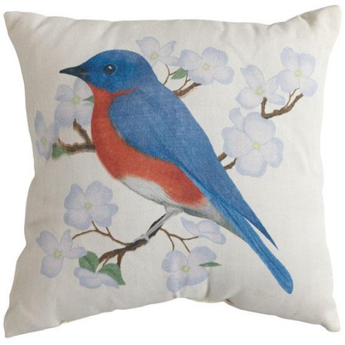 20" Square Throw Pillow, 20", BLUE BIRD