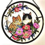 Kittens and Roses in Stained Glass By Winged Heart