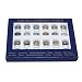 12 Bottles Of Natural Chip Gemstone In Box 9.5X7.00