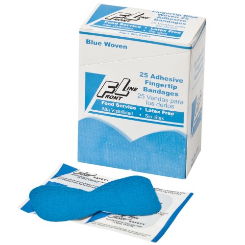 Frontline 2003 High Visibility Adhesive Woven Fingertip Bandage Strip, 3