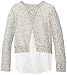 Amy Byer Big Girls' Sweater with Shirt Hem and Necklace
