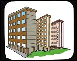 Mouse Pad with buildings, Michigan, tall