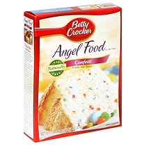 Betty Crocker Fat Free Angel Food Cake Mix, Confetti, 16.75-Ounce Boxes (Pack of 12)