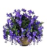 House of Silk Flowers Artificial Dark Violet/Blue Wisteria Hanging Basket