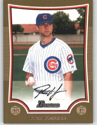 2009 Bowman Gold #31 Rich Harden - Chicago Cubs (Baseball Cards)