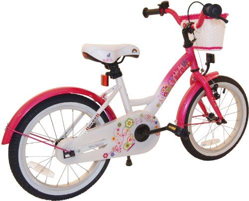 bike*star 40.6cm (16 Zoll) Kinder-Fahrrad - Farbe Pink & Weiß