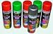 Lot of 6 Aerosol Cans - Nightmare Hair Fluorescent Spray Temporary Hair Color - Halloween Costume Supplies (3 Orange, 2 Green, 1 Silver)