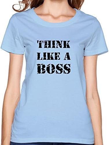 Design Women's Think Like Boss Tshirts XXL SkyBlue