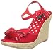 Pleaser Women's Summer-08/R Wedge Sandal,Red,7 M US