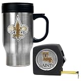 New Orleans Saints NFL Travel Mug & Tape Measure Gift Set - Primary Logo