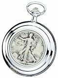 Charles-Hubert, Paris Genuine U.S. Half Dollar Coin Quartz Pocket Watch #3835
