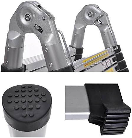 16.5 Ft Aluminum Telescopic Ladder Telescoping A-type Extension Multi Purpose