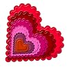 Spellbinders S4-137 Nestabilities 6-Piece Concentric Die Template, Classic Scalloped Heart