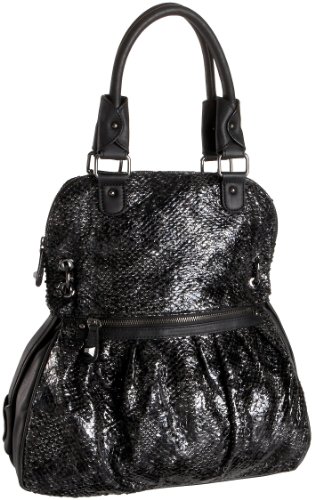 BCBGeneration Sasha Large Fold-Over Tote,Black,one 