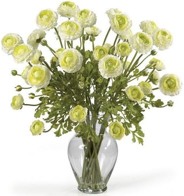 Nearly Natural Ranunculus Liquid Illusion Silk Flower Arrangement