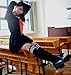 SPJ: Sailor Suit Cosplay Costume【Jacket+Skirt+Ribbon Tie+Socks】Orthodox School Girl