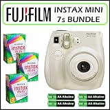 Fuji Instax Mini 7s Instant Film Camera in White and 3 Fuji Instax Mini Twin Pack Film Bundle