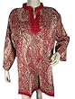 Red Kurti Summer Cotton Tunic Red Paisley Printed Kurta Xlarge Size