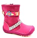Chatterbox Girls Helena Pink Floral Mid Calf Zip Up Walking Boots