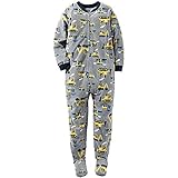 カーターズ パジャマ carter's キッズサイズ 男の子用グレー働く車オンパレードフリース足つきカバーオール (すべり止め付) (8years(130-137cm)) [並行輸入品]