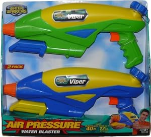 Amazon.com: Water Warriors 2-Pack Viper Pressurized Squirt ...