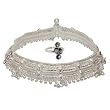 Sterling Silver Toe Ring Anklet Pair Foot Jewelry 154 gms. 9.75 inches
