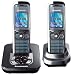 Panasonic KX-TG8422GM schnurloses DECT-Telefon Duo mit Anrufbeantworter graphit